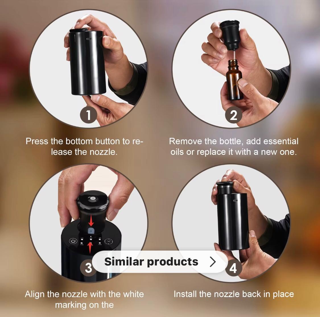 Waterless Diffuser Starter Kit (Diffuser machine and 1 X20ml Fragrance oil)