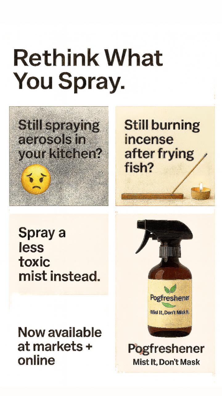 Pogfreshener After-Cooking Mist – 250ml (80% Distilled Water)