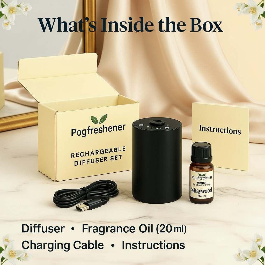 Waterless Diffuser Starter Kit (Diffuser machine and 1 X20ml Fragrance oil)